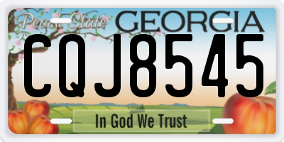 GA license plate CQJ8545