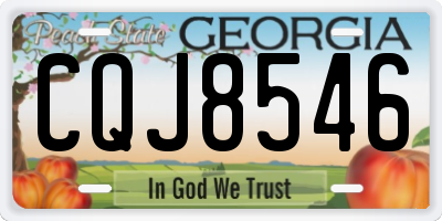 GA license plate CQJ8546