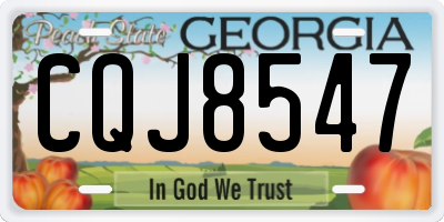 GA license plate CQJ8547