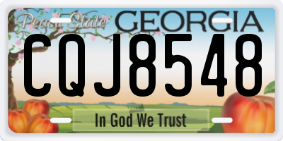 GA license plate CQJ8548