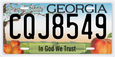 GA license plate CQJ8549