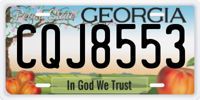 GA license plate CQJ8553