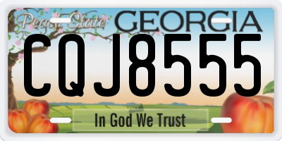 GA license plate CQJ8555