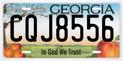 GA license plate CQJ8556