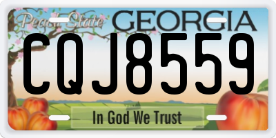 GA license plate CQJ8559