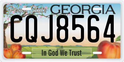 GA license plate CQJ8564