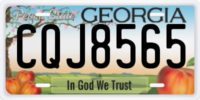 GA license plate CQJ8565