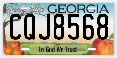 GA license plate CQJ8568