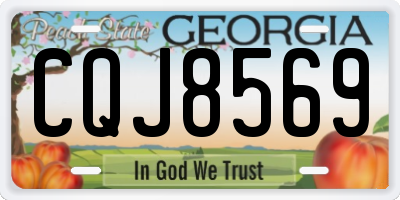 GA license plate CQJ8569