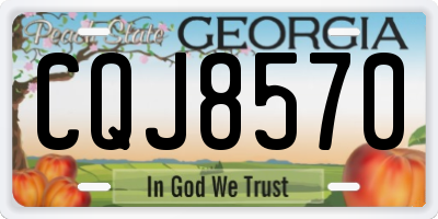 GA license plate CQJ8570