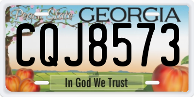GA license plate CQJ8573
