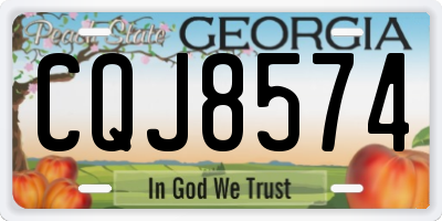 GA license plate CQJ8574