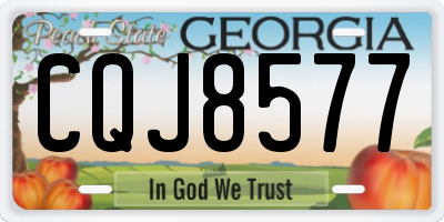 GA license plate CQJ8577