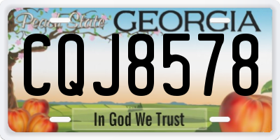 GA license plate CQJ8578