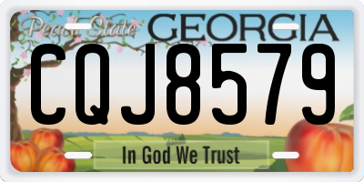 GA license plate CQJ8579