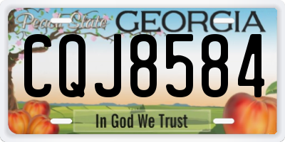 GA license plate CQJ8584