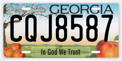 GA license plate CQJ8587