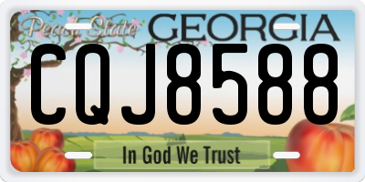 GA license plate CQJ8588