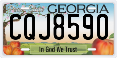 GA license plate CQJ8590