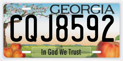 GA license plate CQJ8592