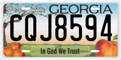 GA license plate CQJ8594