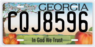 GA license plate CQJ8596