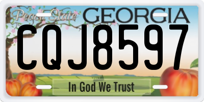 GA license plate CQJ8597