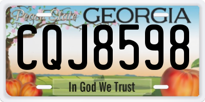 GA license plate CQJ8598