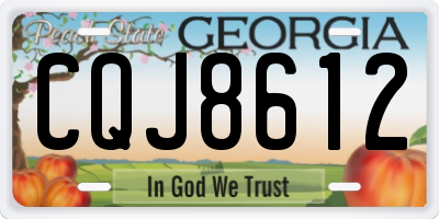 GA license plate CQJ8612