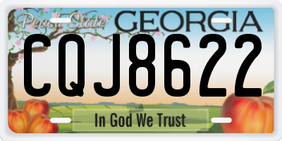 GA license plate CQJ8622