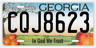 GA license plate CQJ8623