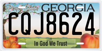 GA license plate CQJ8624