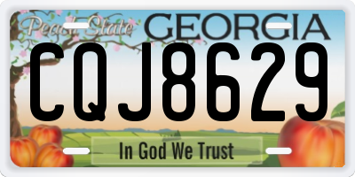 GA license plate CQJ8629