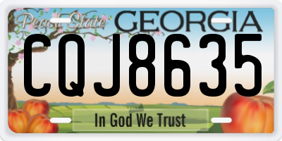 GA license plate CQJ8635