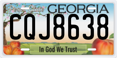 GA license plate CQJ8638