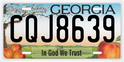 GA license plate CQJ8639