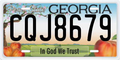 GA license plate CQJ8679