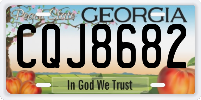 GA license plate CQJ8682