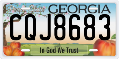 GA license plate CQJ8683