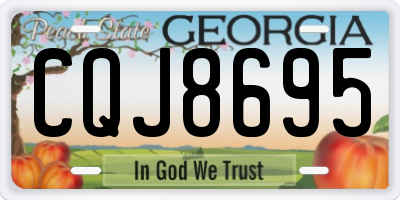 GA license plate CQJ8695