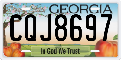 GA license plate CQJ8697