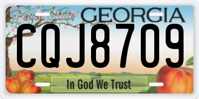 GA license plate CQJ8709