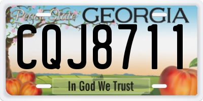 GA license plate CQJ8711