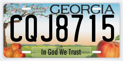 GA license plate CQJ8715