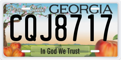 GA license plate CQJ8717