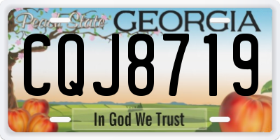 GA license plate CQJ8719