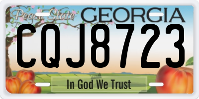 GA license plate CQJ8723
