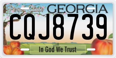 GA license plate CQJ8739