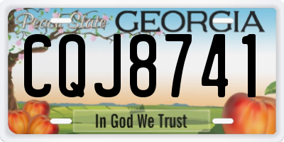 GA license plate CQJ8741