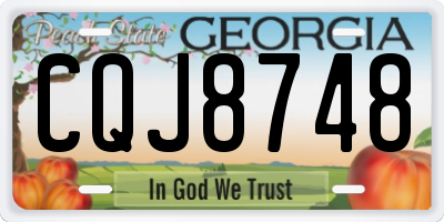 GA license plate CQJ8748